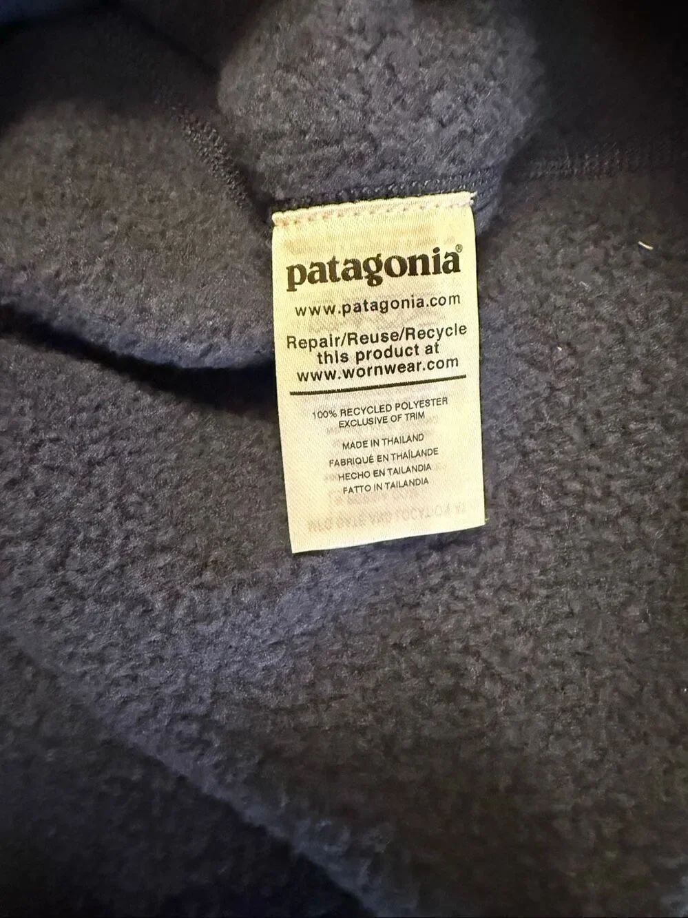 Patagonia Better Sweater Quarter Zip Pullover Medium Blue Activewear Outdoors - Picture 8 of 10
